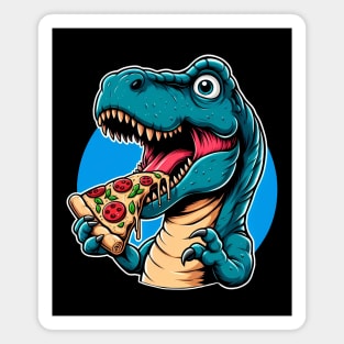 Tyrannosaurus Rex Eating Pizza Magnet